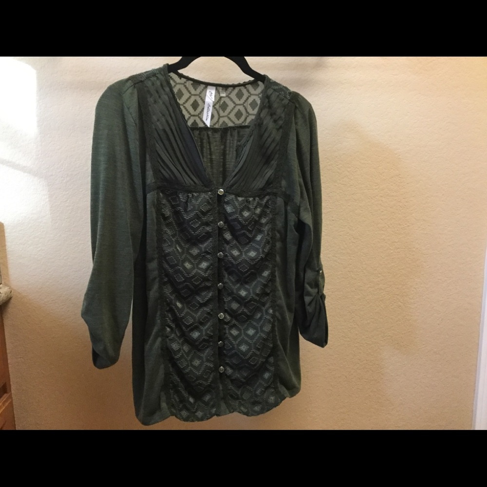 Khaki green blouse